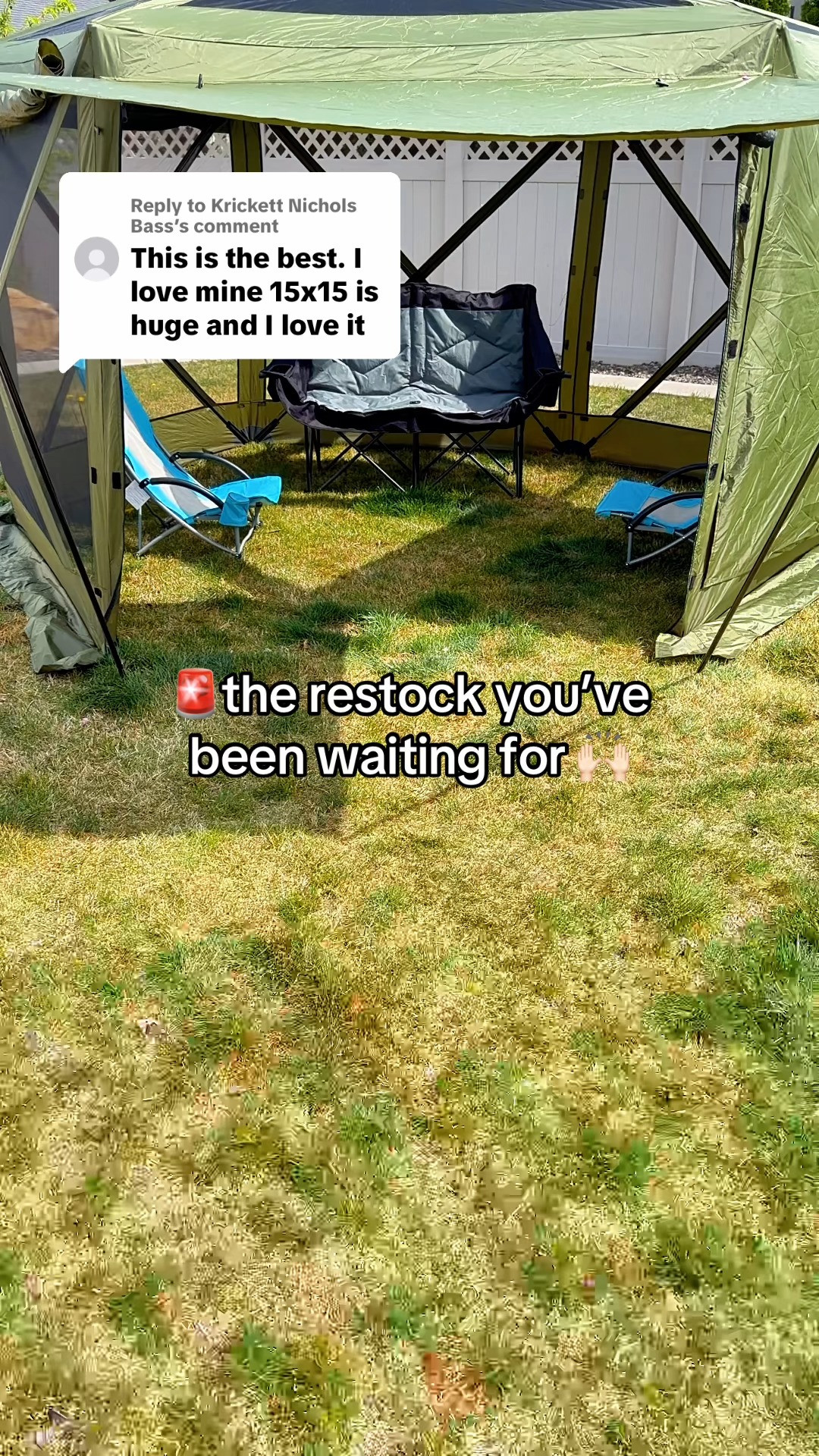Vevor pop up gazebo 😅 Makes outdoor setup so easy 

 #LTKdayinmylife #LTKSeasonal #LTKHome