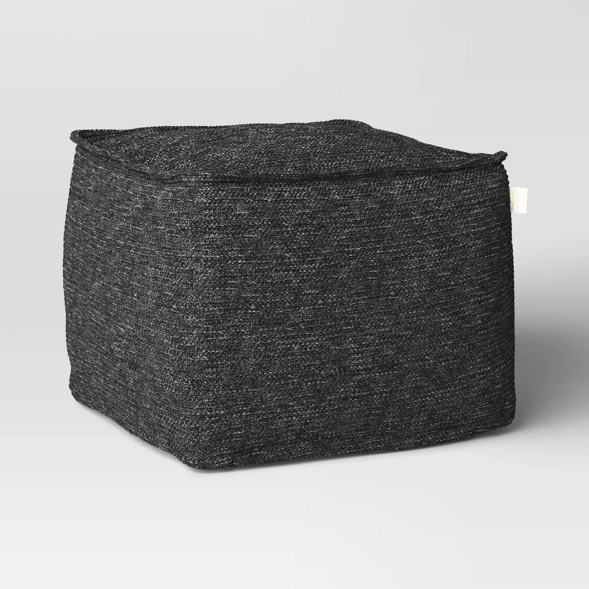 15"x20" Faux Natural Knit Pouf Black/Gray - Threshold™ | Target