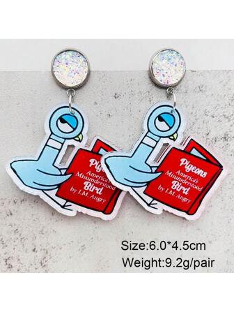 1 Piece Of Acrylic Chick Print Earrings Suitable For Daily Wear By Men And Women | SHEIN