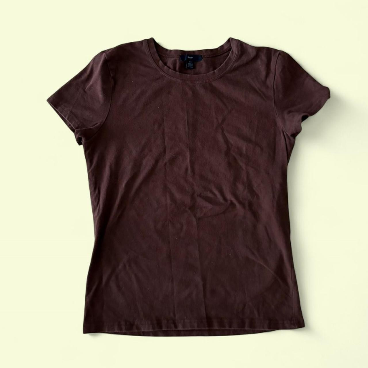 Gap Women's T-shirt - Brown - XS | Depop US
