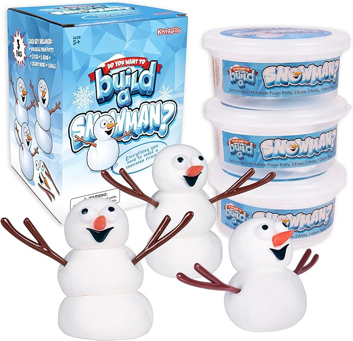 Kangaroo 3 Pack Build a Snowman Kit Snowballs Toys for Kids Stocking Stuffers - Snow Play Winter ... | Amazon (US)