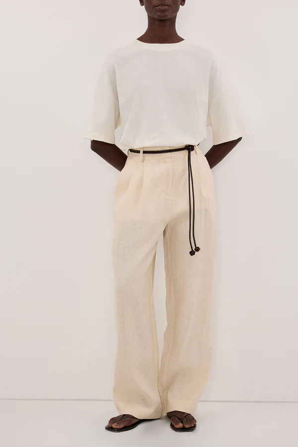 FRAN SANDSTONE LINEN PANT | DISSH