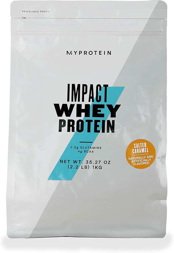 Myprotein® Impact Whey Protein Powder, Salted Caramel, 2.2 Lb (40 Servings) | Amazon (US)