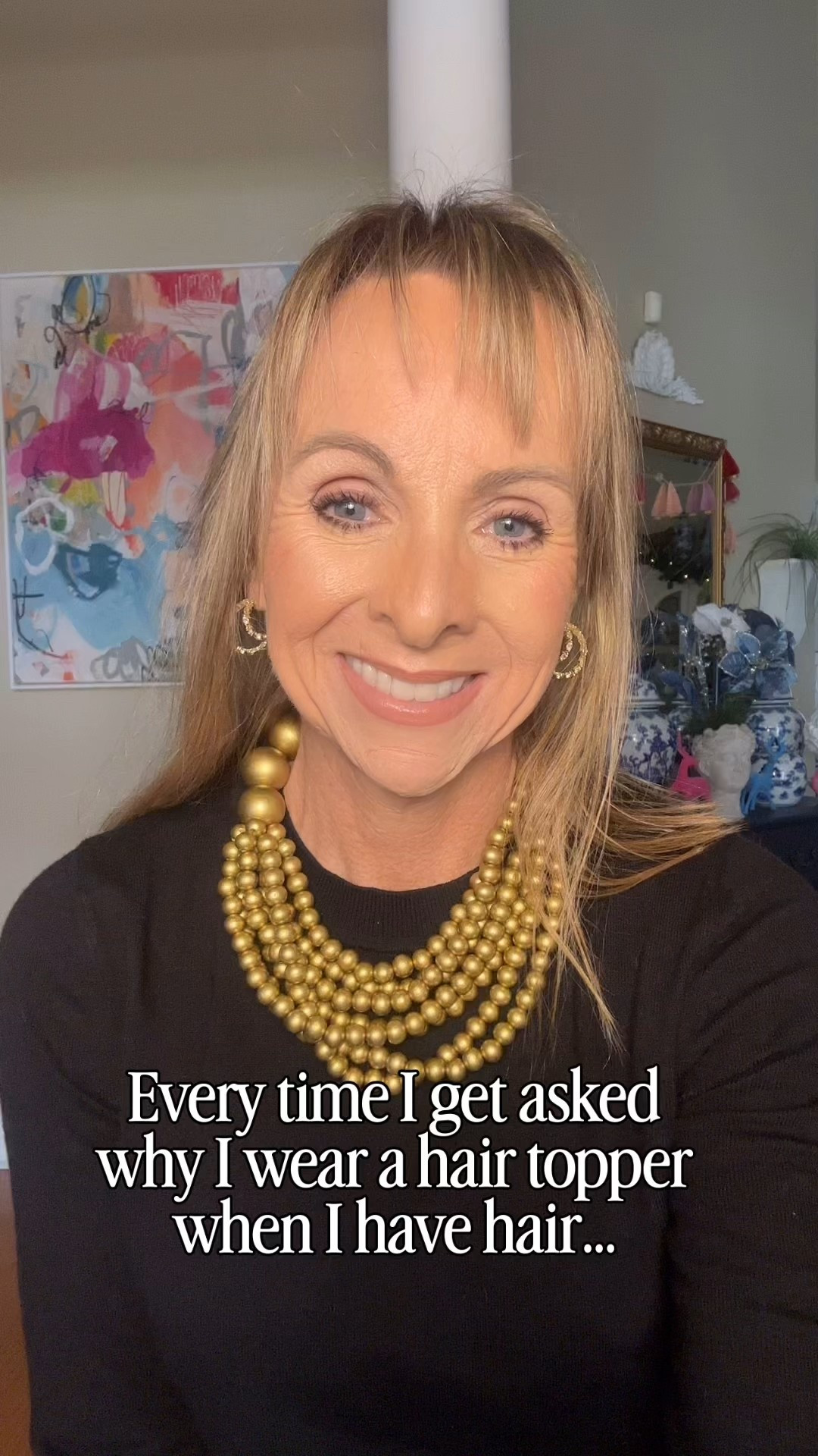 Hair topper in ombré blonde mix. It’s human hair. 

#LTKBeauty #LTKOver40