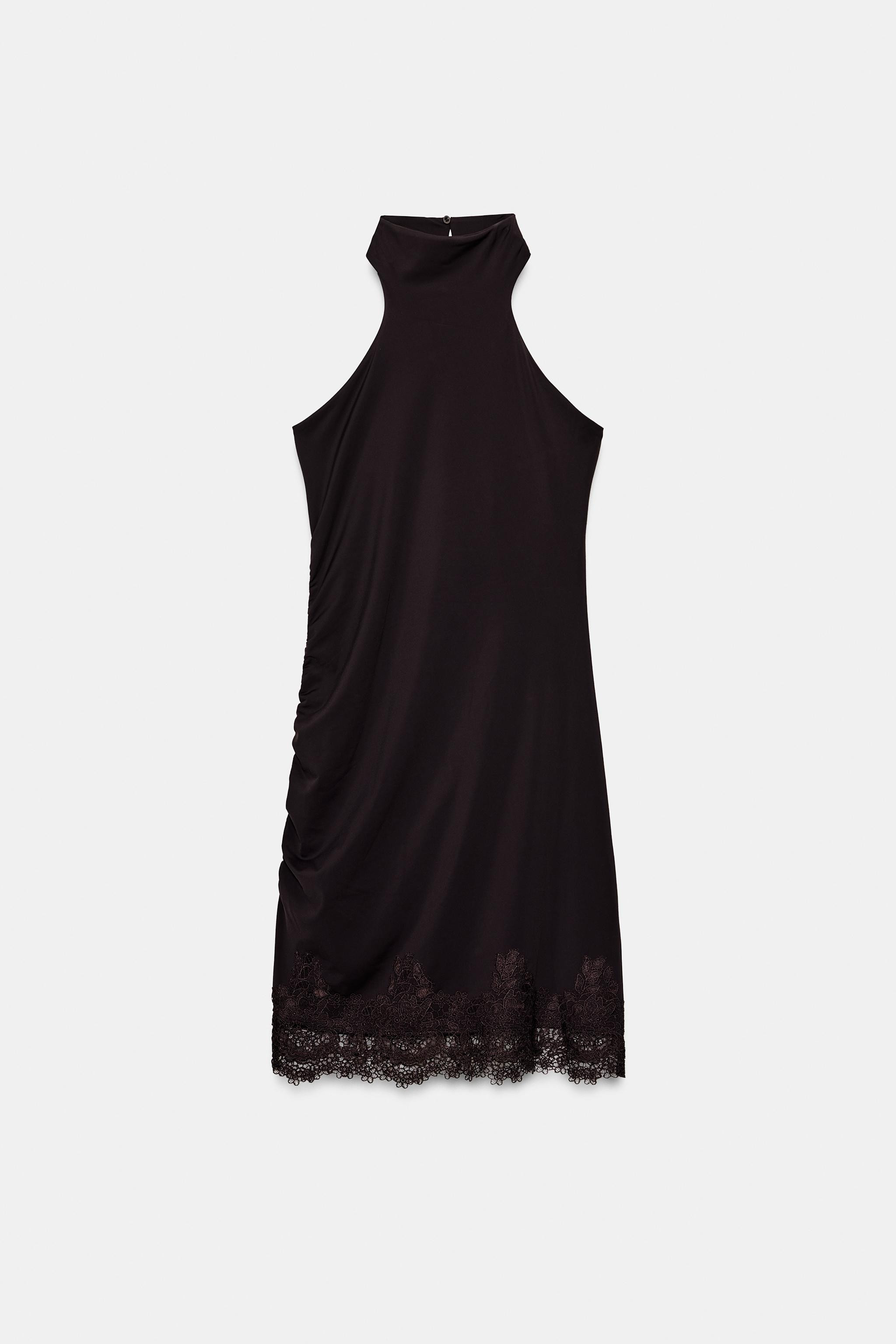LACE HALTER DRESS | Zara UK