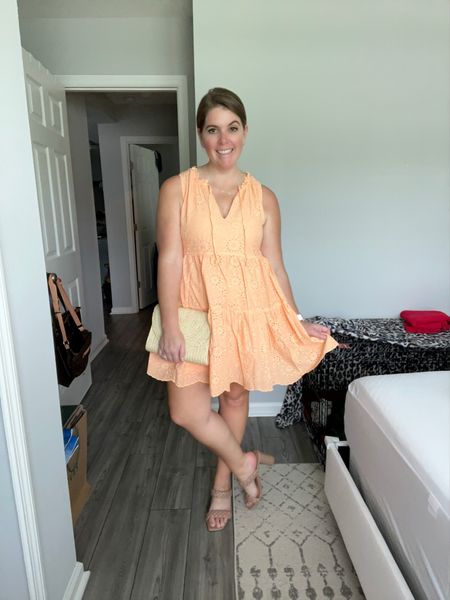 The sweetest dress for Spring and Summer!! This dress is one that can be dressed up or down, pair it with heels for a date night look or sandals for an everyday look! It runs TTS, comes in a few different color options and is $55! 

#LTKFindsUnder100 #LTKStyleTip #LTKMidsize