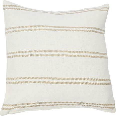 Creative Co-Op 20" Square Interwoven Double-Striped Cotton Pillow Decorative Pillow Cover, 20" x ... | Amazon (US)
