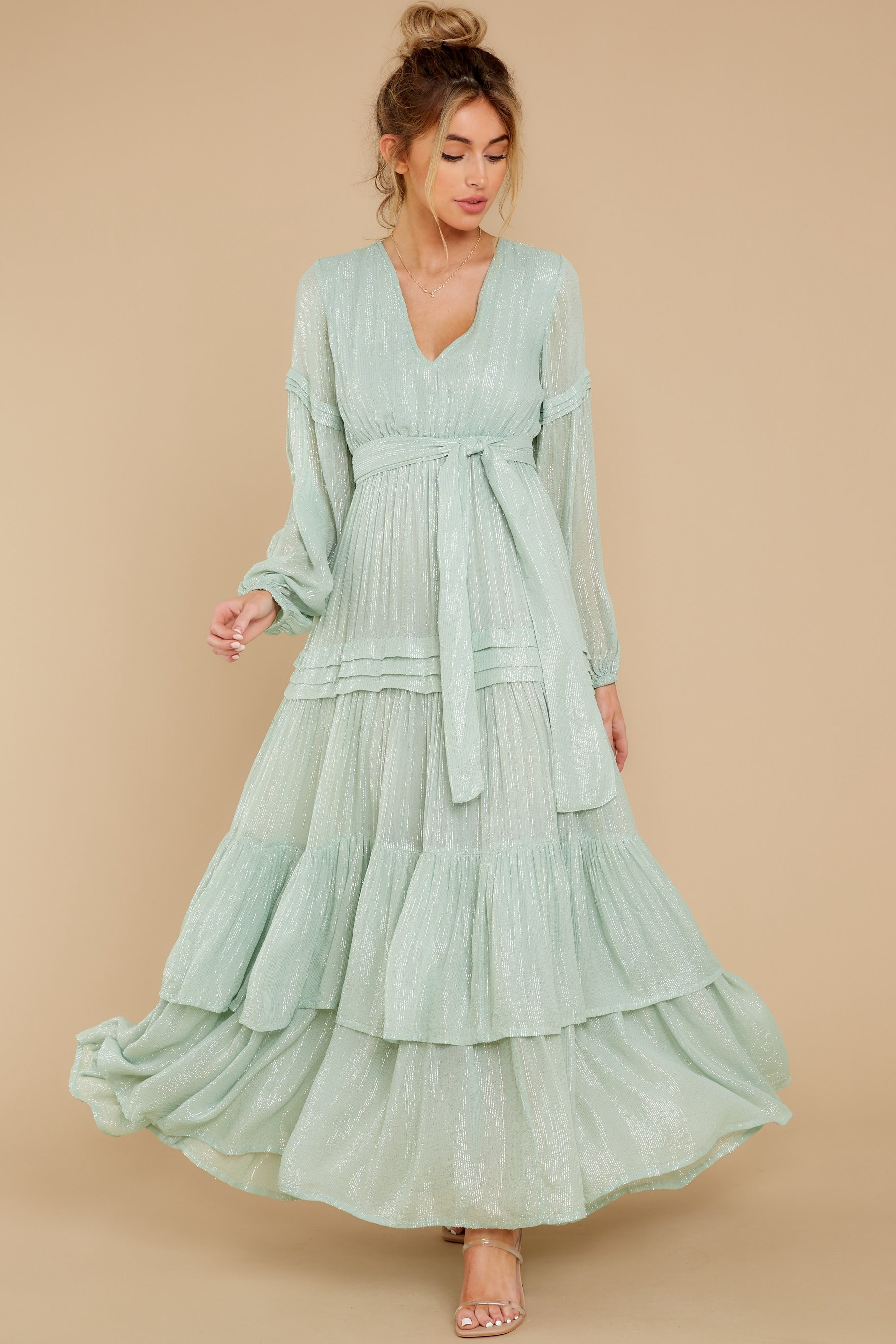 Estelle Sea Mist Dress | Red Dress 