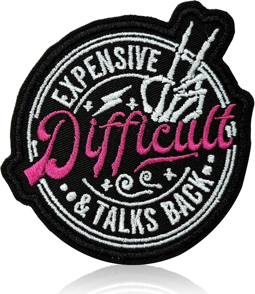 Expensive Difficult and Talks Back Patch Funny Skeleton Sarcastic Embroidered Patches for Backpac... | Amazon (US)
