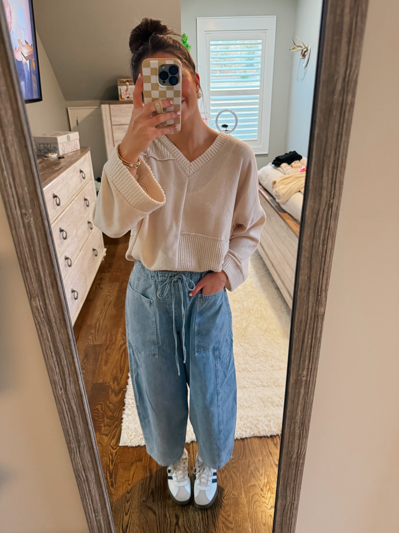 These pants are so comfy!! Download the These Three app to join the waitlist for when they’re back in stock!! And use my code CARLY20

#LTKStyleTip #LTKU