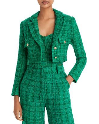 AQUA Tweed Cropped Jacket - 100% Exclusive Women - Bloomingdale's | Bloomingdale's (US)