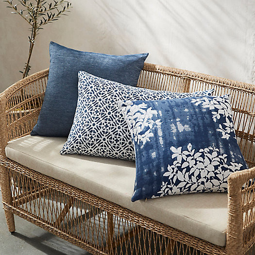 Indigo Florals Outdoor Pillow | Terrain