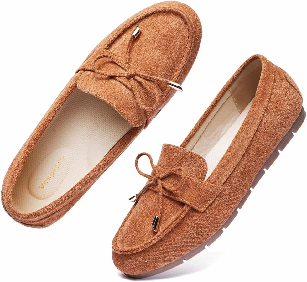 Loafers for Women Slip On Flats Shoes Non Slip Work Shoes Comfort Soft Business Casual Walking Wo... | Amazon (US)