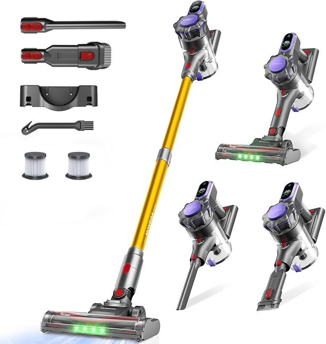 MONSGA Cordless Vacuum Cleaner, 45KPa 400W Stick Vacuum for Home, 50Mins Anti-Tangled Vacuum Clea... | Amazon (US)