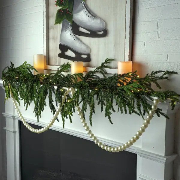 72" Pearl String Garland - Ivory - 72 | Bed Bath & Beyond