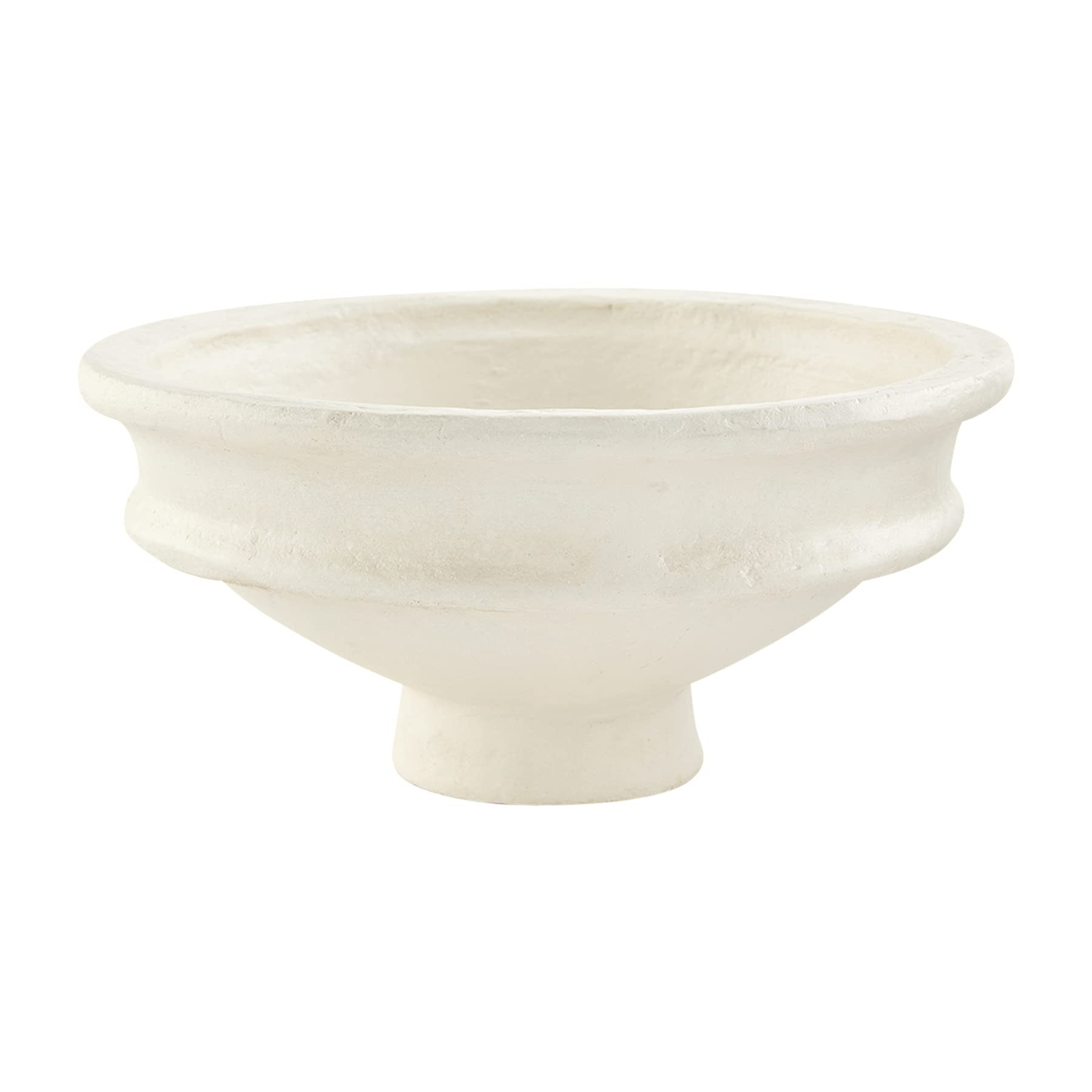 Mud Pie Paper Mache Pedestal Bowl, Pedestal, 6" x 12" dia White | Amazon (US)
