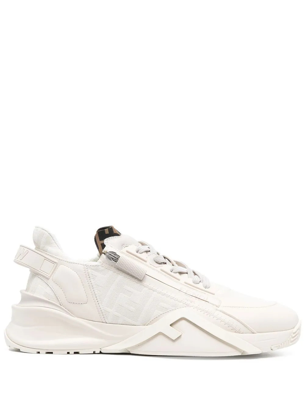 FENDI Flow Leather low-top Sneakers | Neutrals | FARFETCH | Farfetch Global