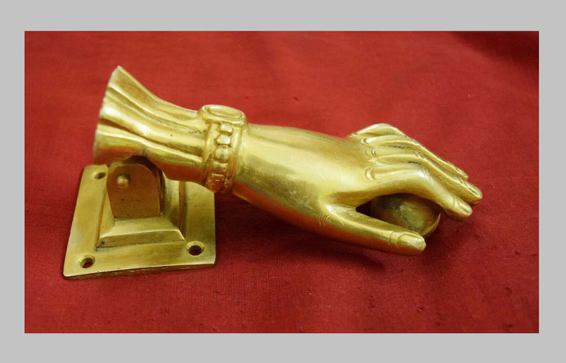 Girl Hand Shape Door Knocker | Brass Lady Hand Shape Door Bell | Etsy (US)