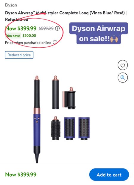 Dyson Airwrap on sale from Walmart 🙌🏼 if you’re looking for a luxurious gift (for a friend or yourself 🤪) this is it!!

#LTKsalealert #LTKbeauty #LTKGiftGuide
