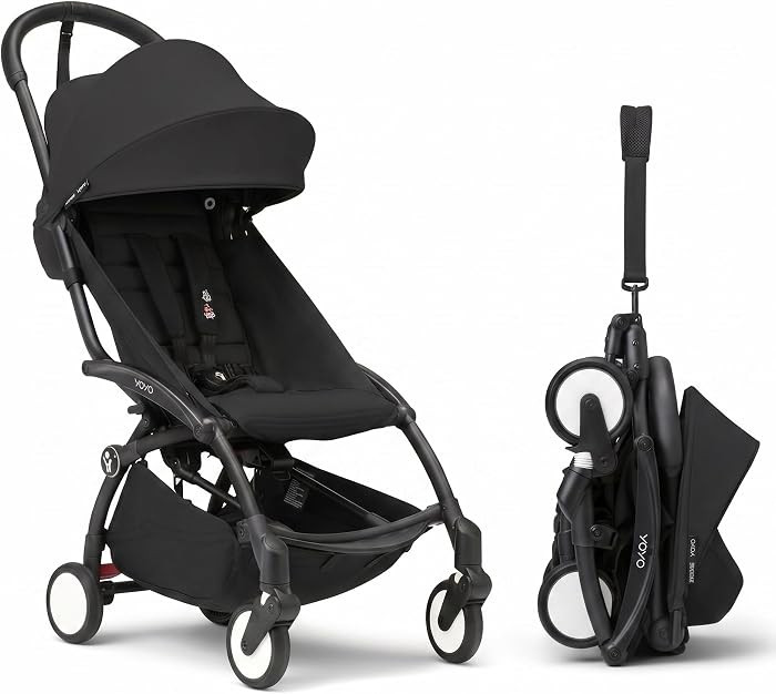Stokke YOYO3 Stroller from 6 Months - Includes Black Frame, Seat Cushion & Canopy - Folds in & Ou... | Amazon (US)