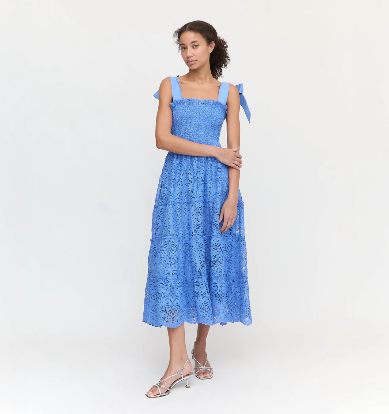 The Ribbon Ellie Nap Dress - Sky Blue Lace | Hill House Home US