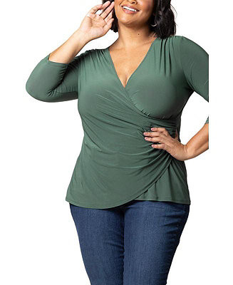 Plus Size Femme Fatale Faux Wrap Top | Macy's