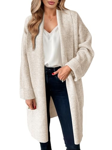 Saodimallsu Womens Long Cardigan Sweaters Chunky Open Front Oversized Slouchy Knit Fall Trendy Co... | Amazon (US)
