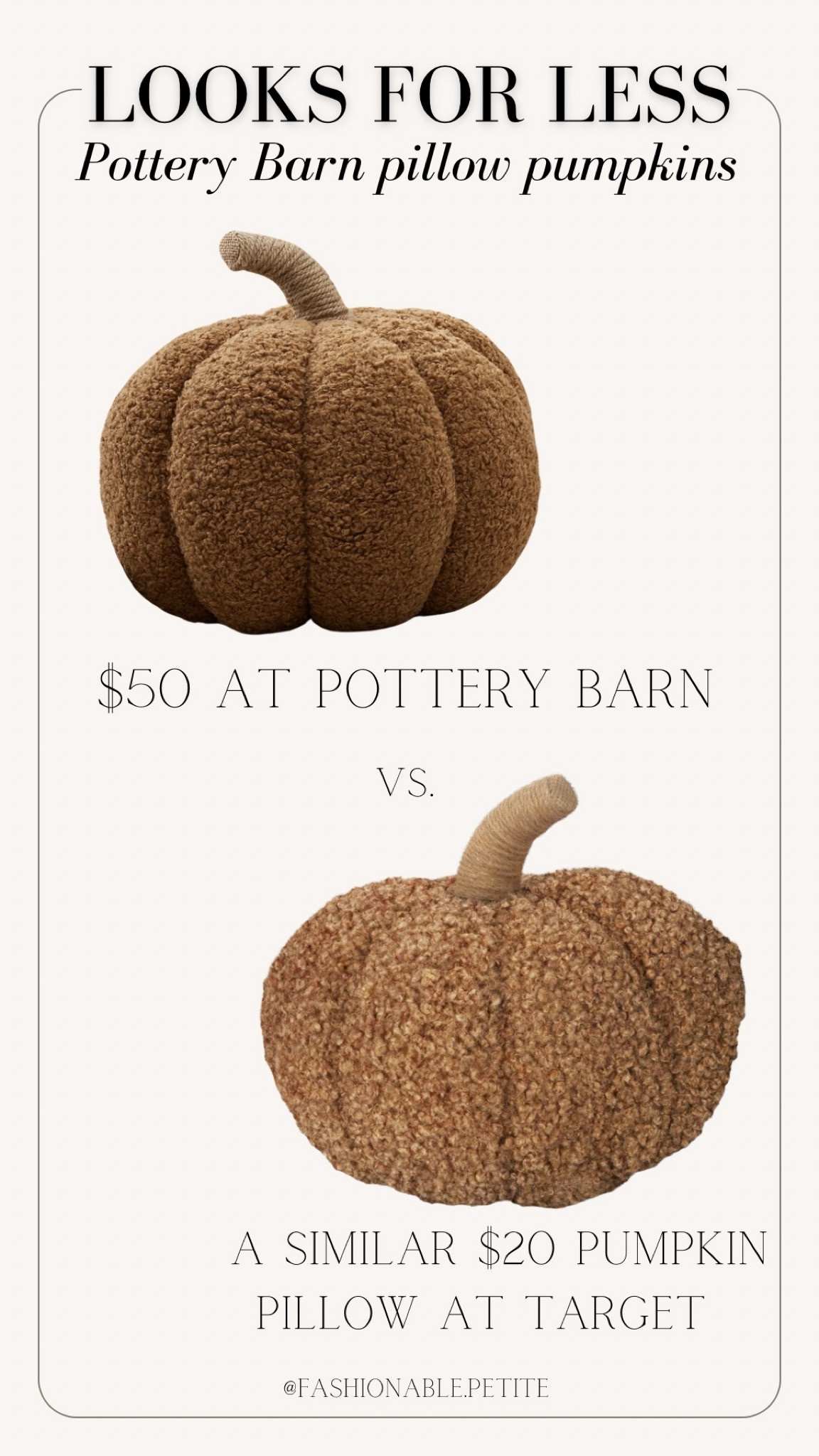 Pumpkin pillows for fall from both pottery barn and target. 

Fall decor. Seasonal decor. Home decor. Pumpkin decor. Pumpkin pillow. Halloween decor. 

#LTKFindsUnder50 #LTKSeasonal #LTKHome