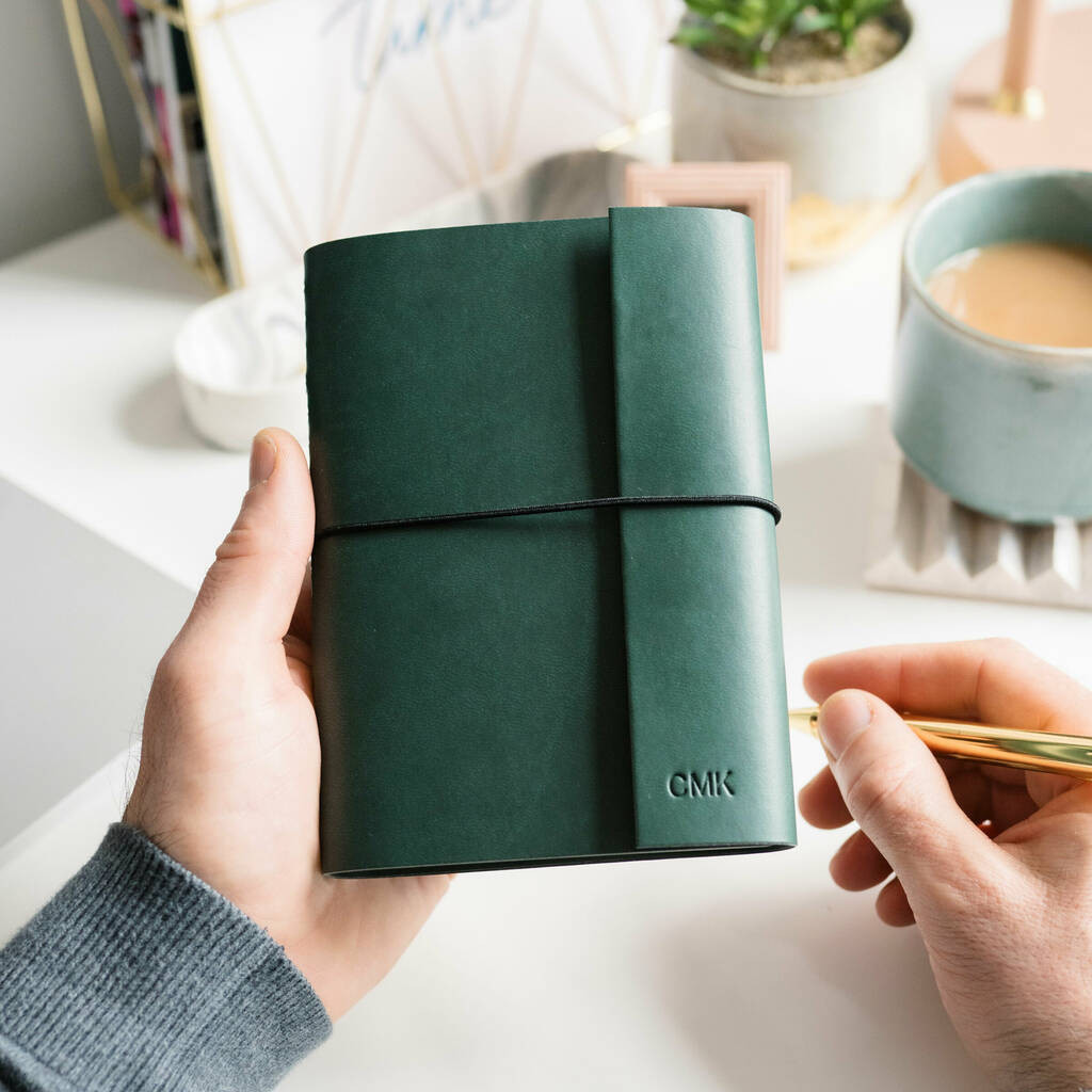 Personalised Leather Effect Embossed Notebook | Not On The High Street