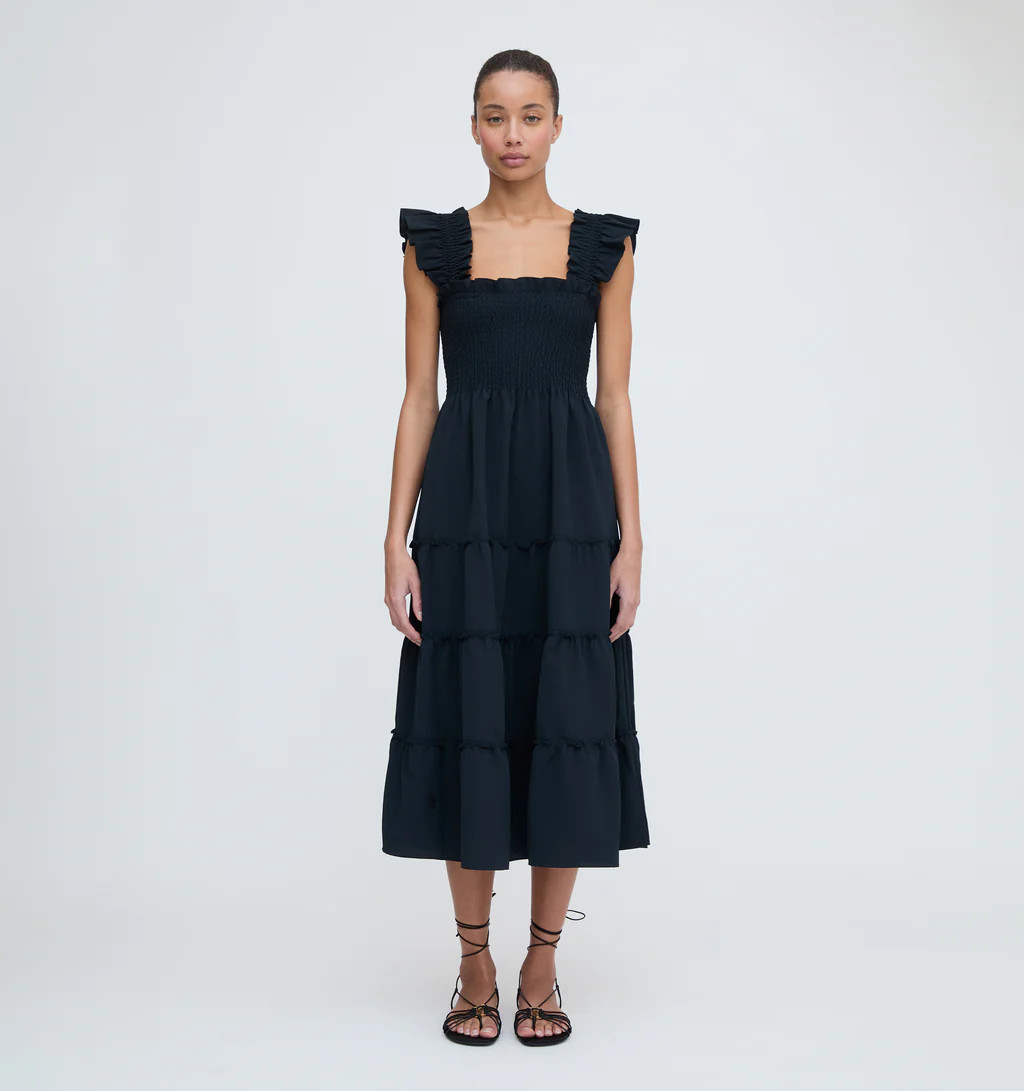The Ellie Nap Dress - Black Crepe | Hill House Home US