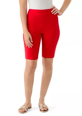 Kim Rogers Women's Millennium Bermuda Shorts, Red, 10 | Belk