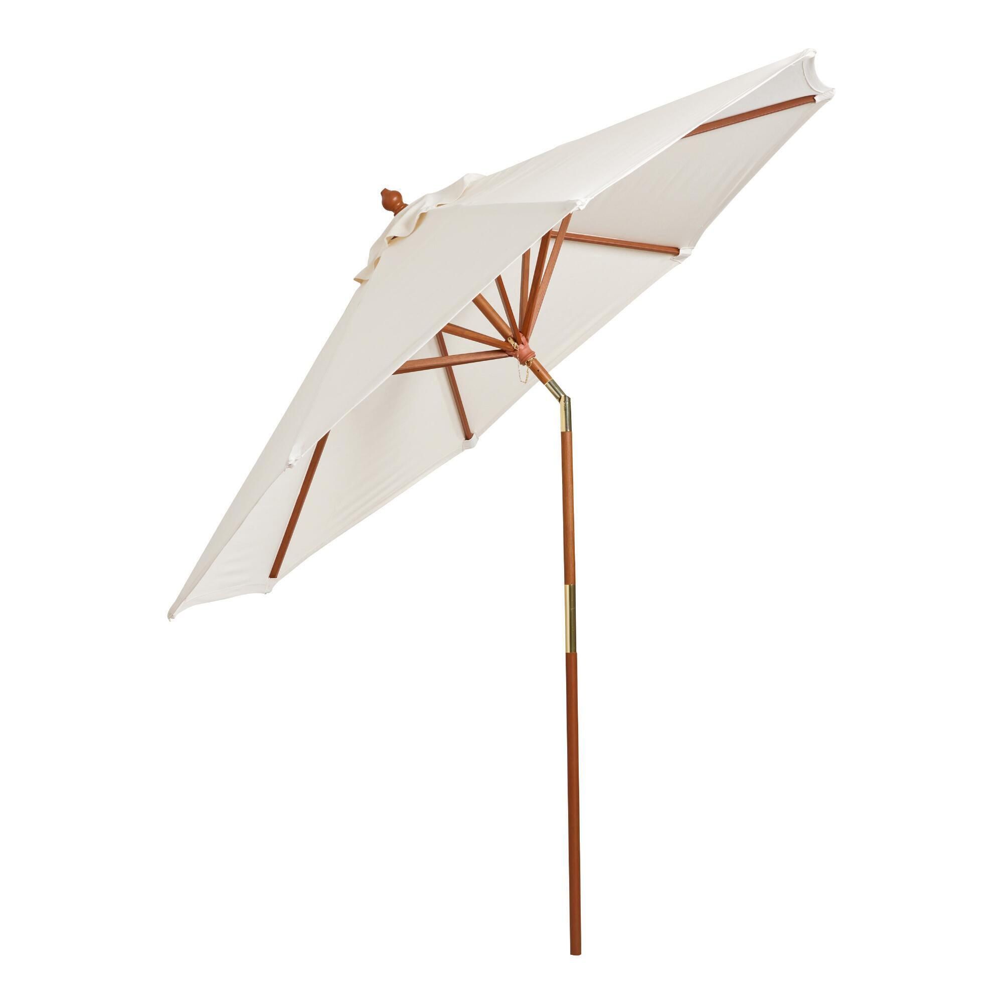 Wood Tilting 9 Ft Patio Umbrella Frame And Pole - World Market | World Market