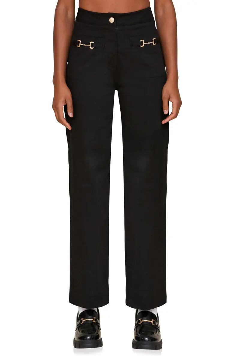 Stovepipe Horsebit Straight Leg Pants | Nordstrom Rack