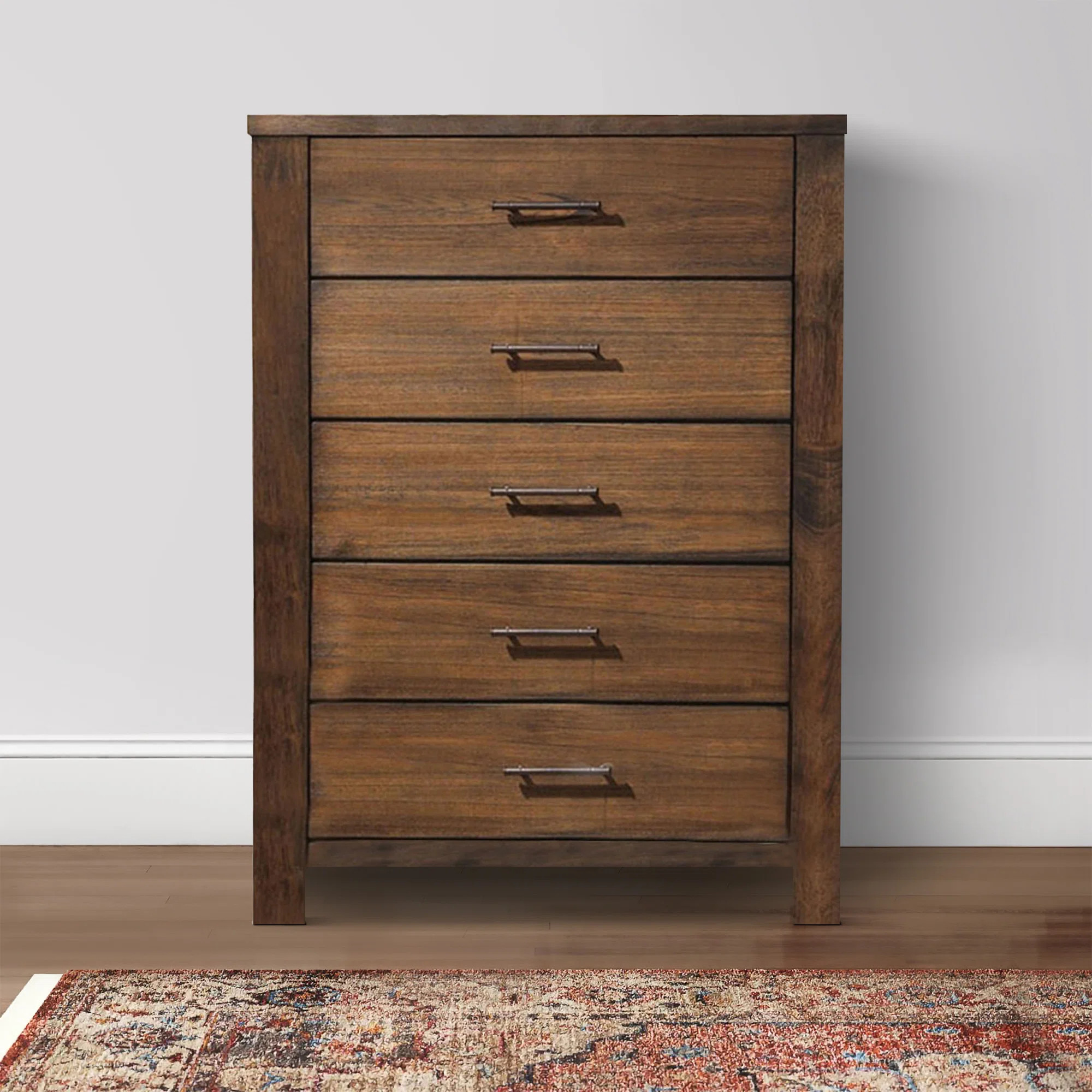 Lark Manor™ Maebel 5-Drawer Rectangular Chest in Oak & Reviews | Wayfair | Wayfair North America