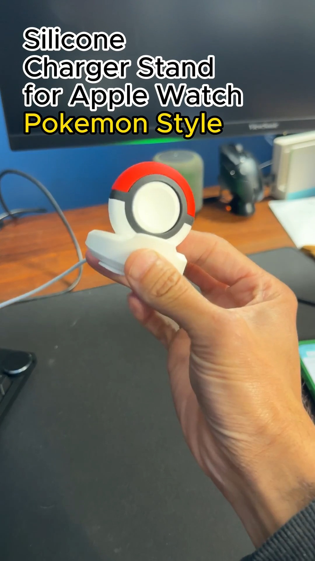 Looking for a fun and practical gift for the Pokémon trainer in your life? 🎁 This silicone charger stand for the Apple Watch combines functionality with a touch of Pokémon style! Perfect for keeping their Apple Watch charged while showing off their fandom. A cute and thoughtful gift for any occasion! 🕹️✨ 

 #LTKGiftGuide #LTKFindsUnder50 #LTKFitness