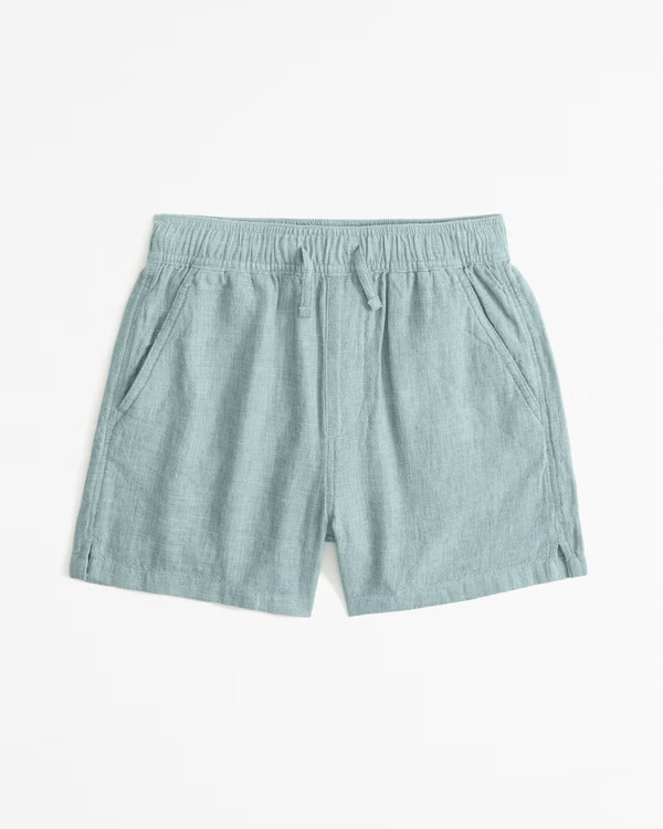 linen-blend pull-on shorts | Abercrombie & Fitch (US)