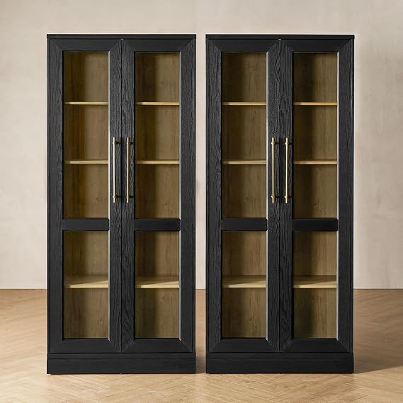 mopio Blake Tall Display Cabinet, Kitchen Buffet Pantry Cupboard, Trophy Display Case, Storage Ca... | Amazon (US)