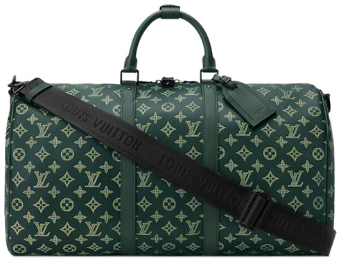 Louis Vuitton Keepall Bandoulière 50 'Forest Green Monogram Shadow Calf Leather'