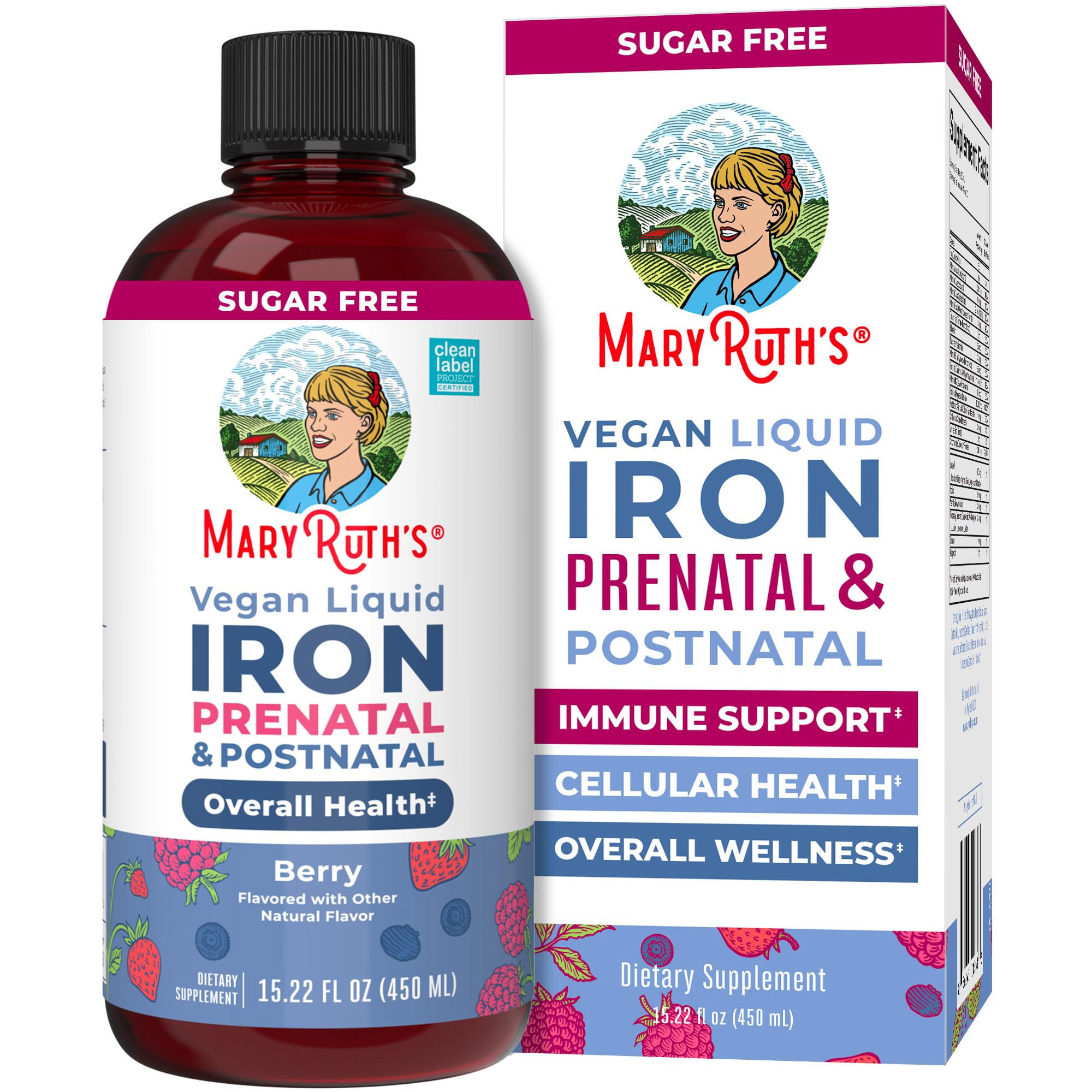 MaryRuth’s Prenatal Postnatal Iron Liquid | Iron Supplement for Prenatal & Postnatal | with Fer... | Amazon (US)