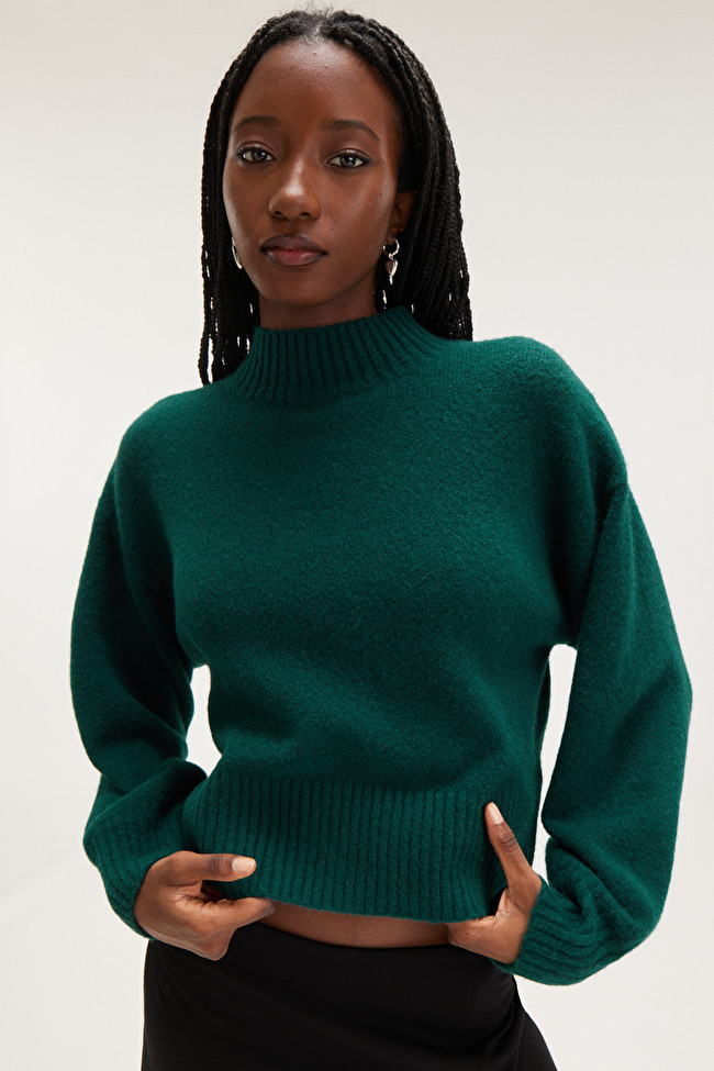 Knitted turtleneck sweater | Monki
