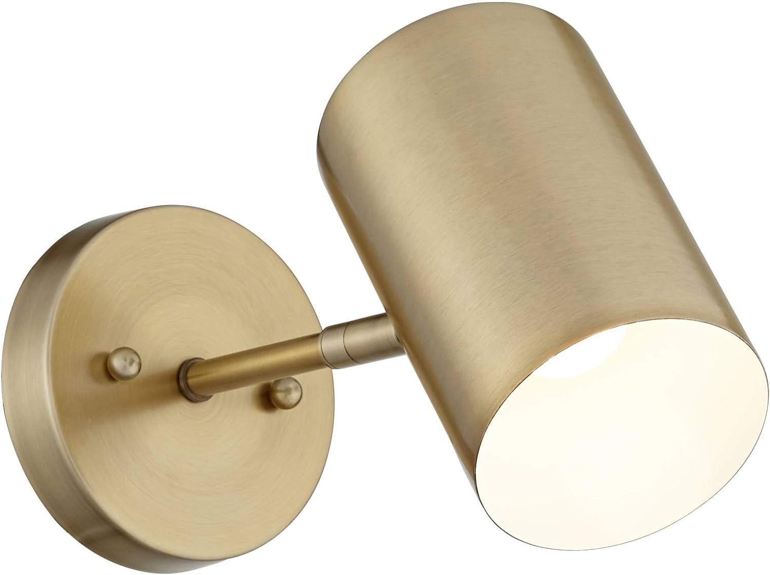 360 Lighting Carla Modern Indoor Adjustable Wall Mount Lamp Polished Brass Metal Hardwired Light ... | Amazon (US)