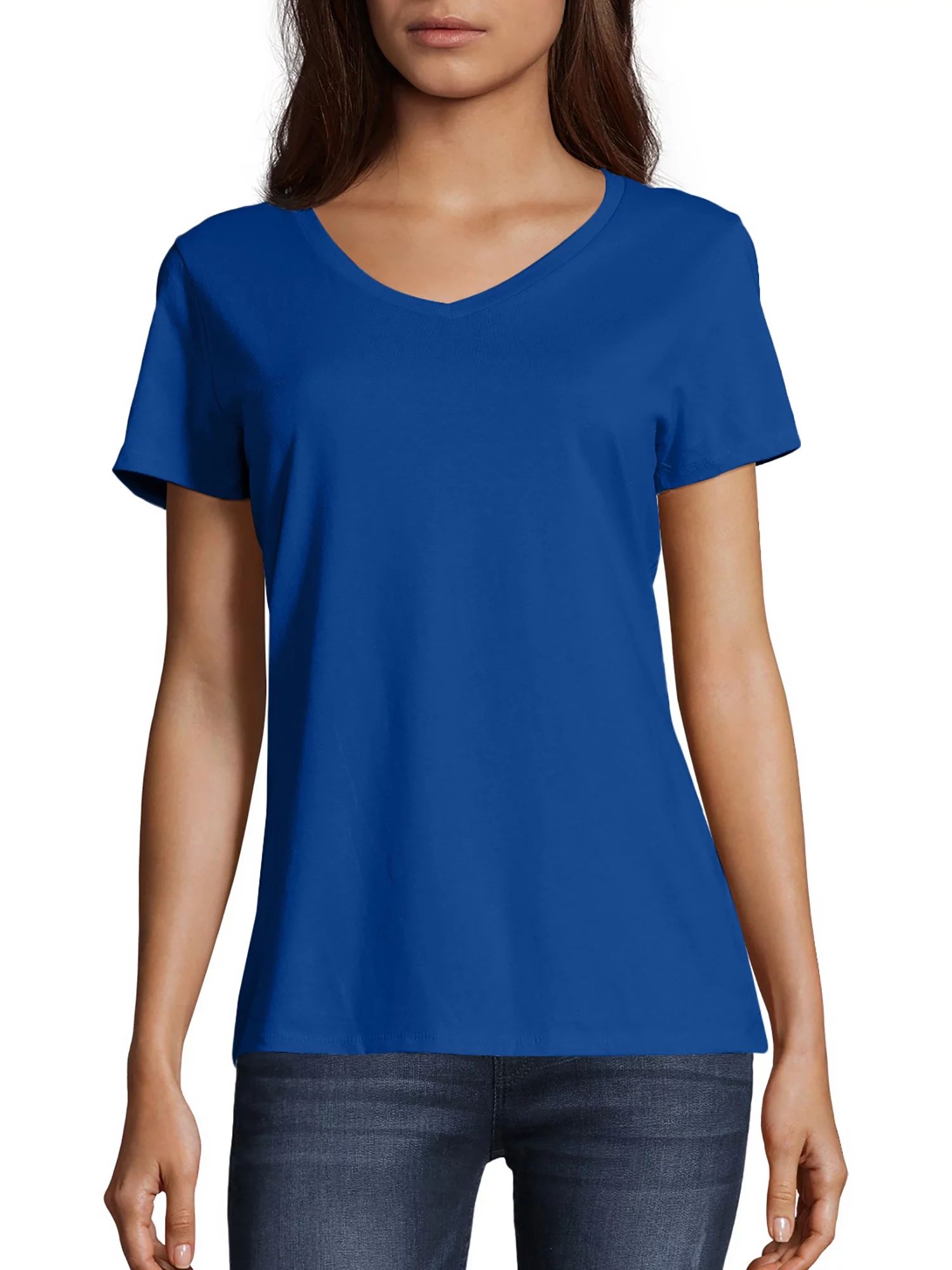 Hanes Women's Nano-T V-Neck T-Shirt | Walmart (US)