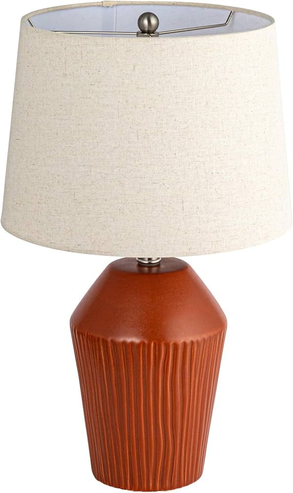 Creative Co-op 13" Round Stoneware Desk Lamp | Amazon (US)