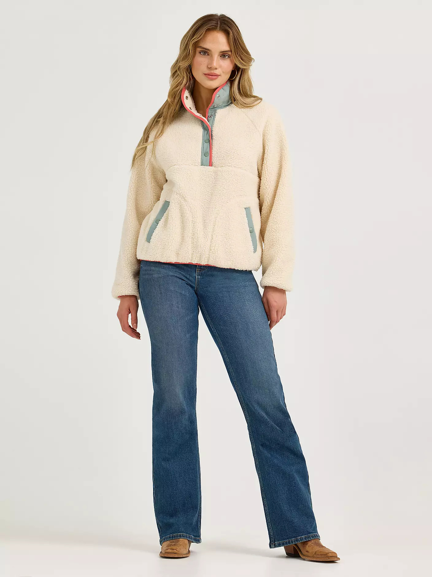 Women's Wrangler Retro® Half-Snap Sherpa Pullover | Wrangler