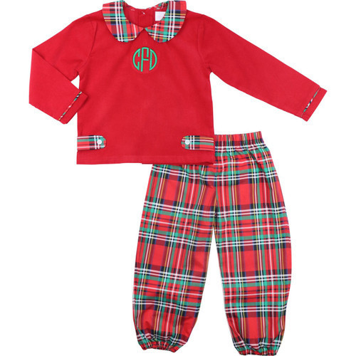 Christmas Plaid Pant Set | Cecil and Lou