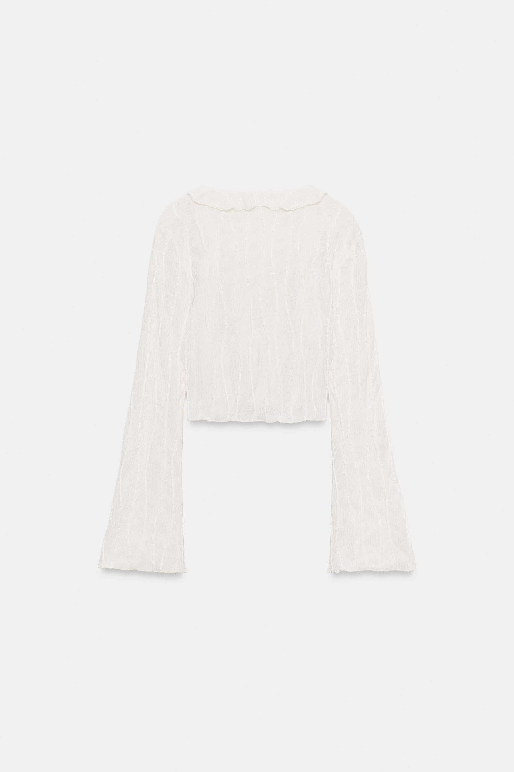 RUFFLED TIE TOP | Zara US