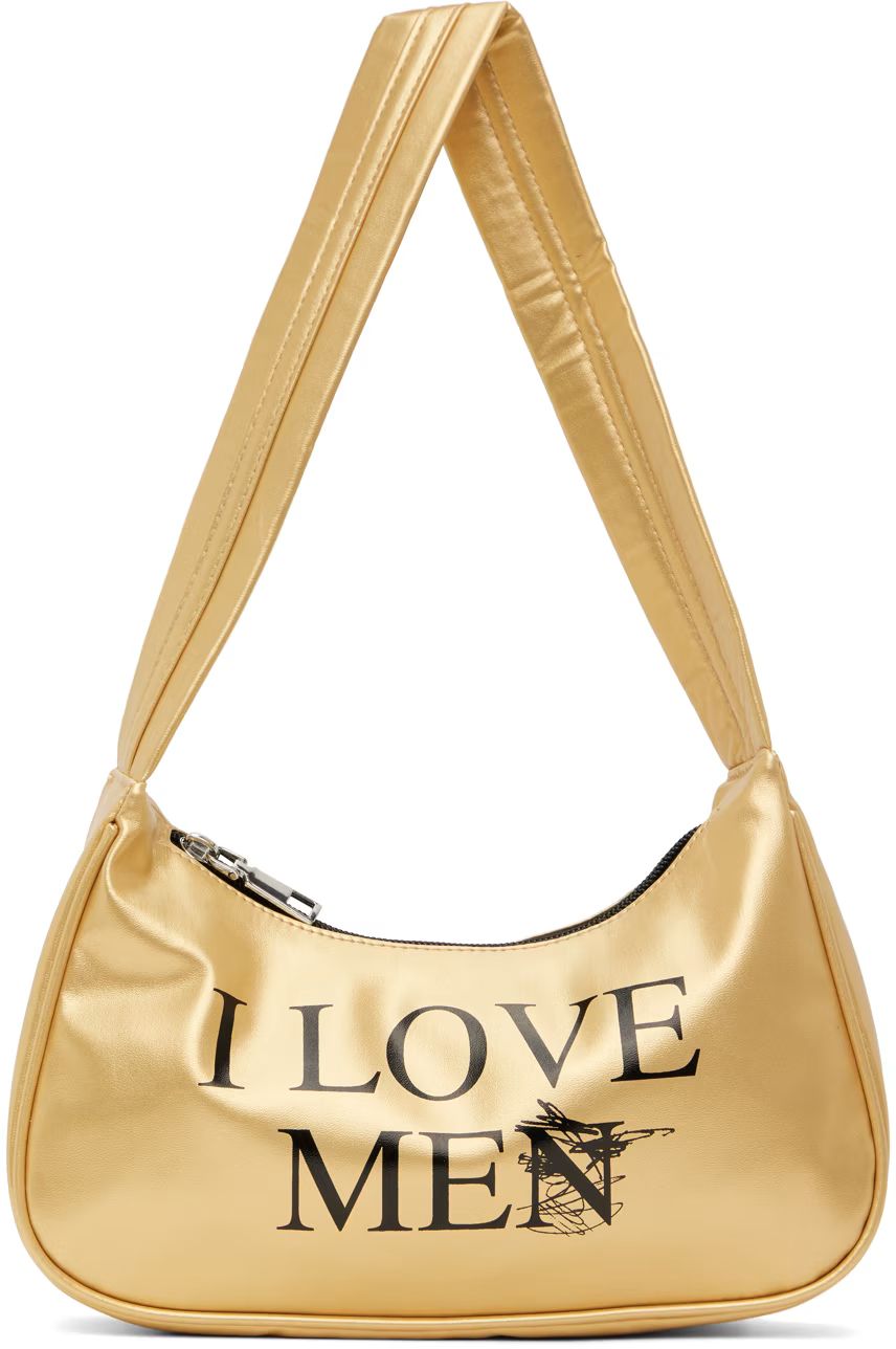 Gold 'I Love Men' Bag | SSENSE