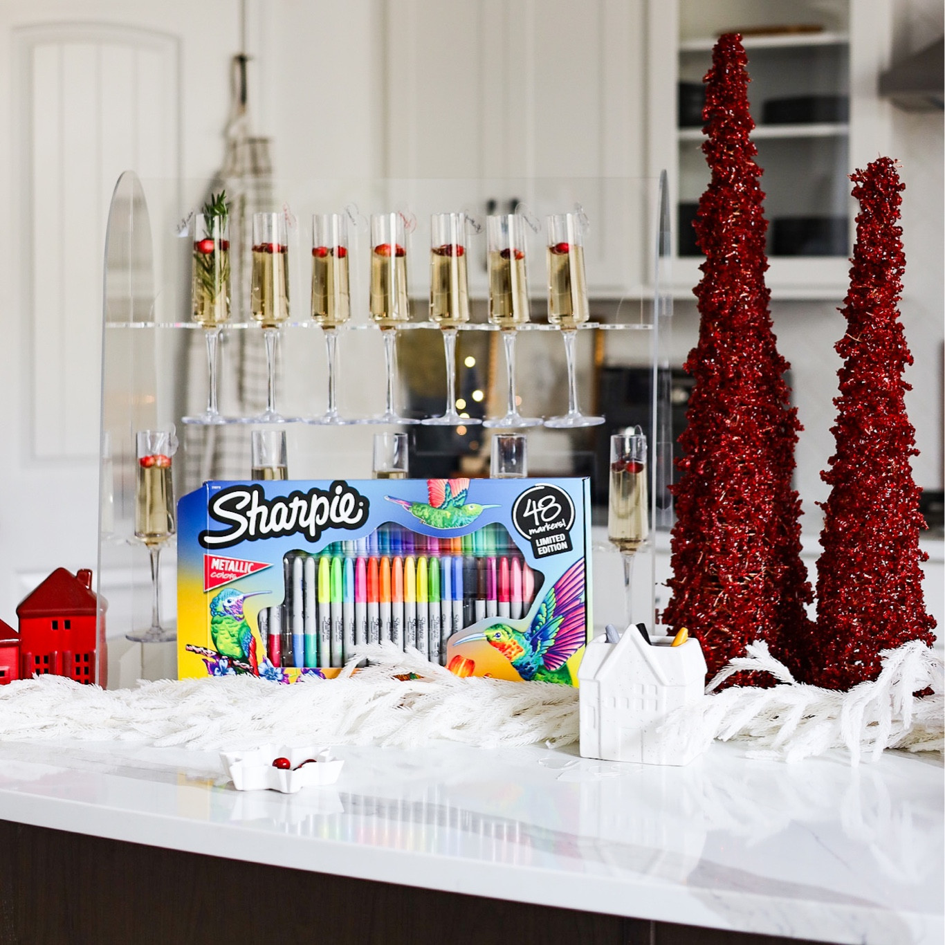 How many of you are hosting for Christmas? #ad If so you should definitely consider setting up a bubbly station and  personalize it using @Sharpie markers. The sets come with a ton of color choices including metallic that were perfect for the acrylic glass tags. You could also provide other embellishments for everyone to get creative, and the tag would serve as a party favor. The Sharpie and @Paper_Mate marker and pen Holiday sets are perfect for gifting or using to make your Holiday decor and gifting unique.

Grab yours today at @Target!
 #target #targetpartner #gifting #holiday #gifts


