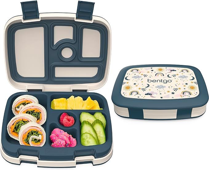 Bentgo® Kids Prints Leak-Proof, 5-Compartment Bento-Style Kids Lunch Box - Ideal Portion Sizes f... | Amazon (US)