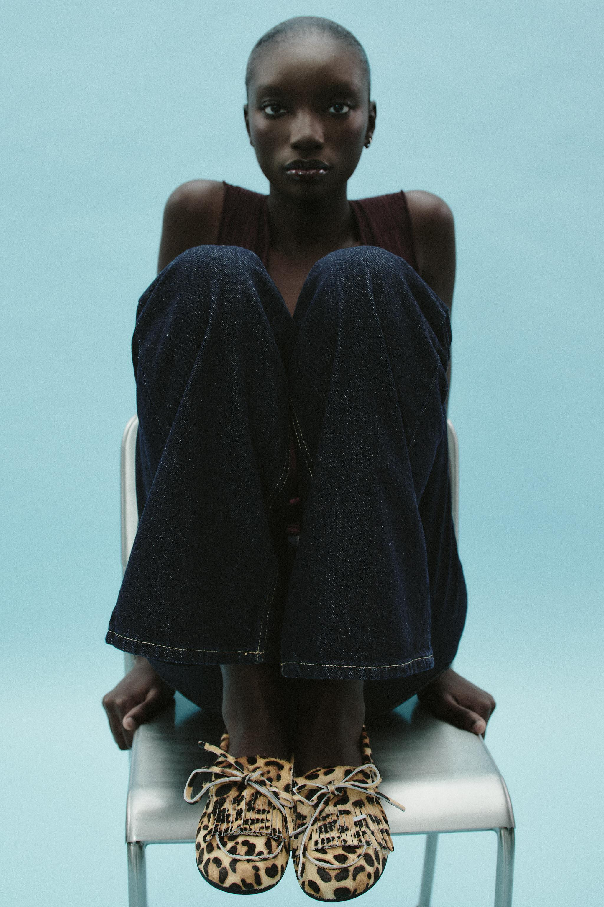 ANIMAL PRINT FUR LINED LEATHER LOAFERS | Zara US